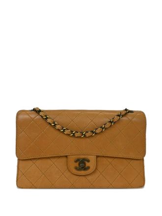 Chanel 1997-1999 medium Single Flap quilted shoulder bag - women - CALFSKIN - One Size - Brown