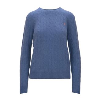 Ralph Lauren Ronde hals knitwear - Dames - Ronde hals truien - Blauw - L - Wol - Truien & Vesten