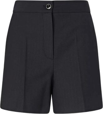 Pinko Pinko, Korte Broeken, Dames, Blauw, L, Wol, Solanum Shorts