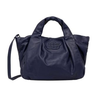 Munthe Lix Tote - Dames - Tassen - Blauw - Maat: ONE Size Leer