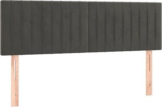 vidaXL Cabeceros 2 Unidades Terciopelo Gris Oscuro 72x5x78/88 Cm Vidaxl
