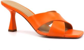 Michael Kors Clara Leren Muil - Dames - Muiltjes - Oranje - 38 EU - Leer - Schoenen