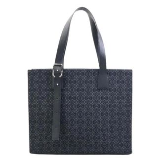 Loewe Pre-owned Leather Tote Bag - Heren - Pre-owned - Zwart - Maat: ONE Size Leer