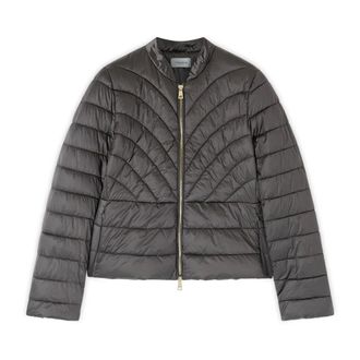 Motivi Plum&iacute;fero lightweight corto con cuello alto - Jackets - Mujer - Gris - 2XL