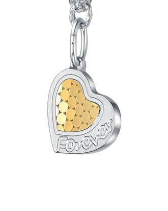 Rachel Glauber Silver Cz Dangle Necklace