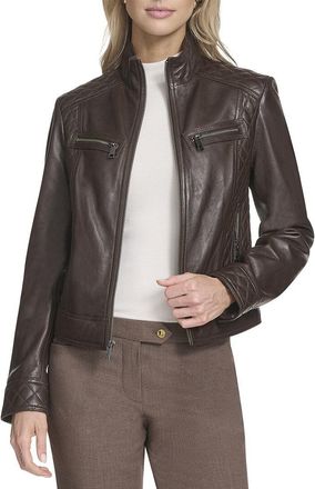 Andrew Marc Mikel Leather Racer Jacket
