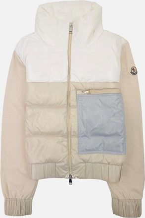 Moncler Womens Moncler Women Zip Up Cardigan White Stone 201 - Size: 10/8