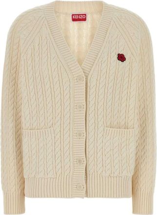 Kenzo Katoenmix Vest - Dames - Vesten - Wit - M - Katoen - Truien & Vesten