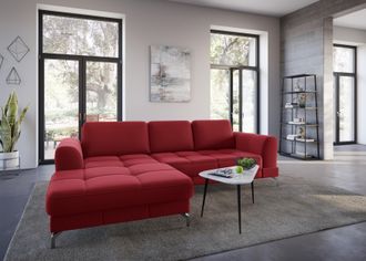 Sit&more Ecksofa »Bendigo L-Form« inklusive Sitztiefenverstellung, Bodenfreiheit 12 cm, in 2 Fussfarben