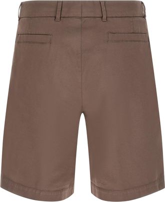 Brunello Cucinelli Mens Brown Cotton Bermuda Shorts