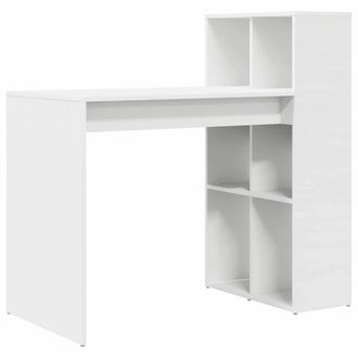 Berkfield Home Writing Desk White Engineered Wood Medium Storage Writing Desk