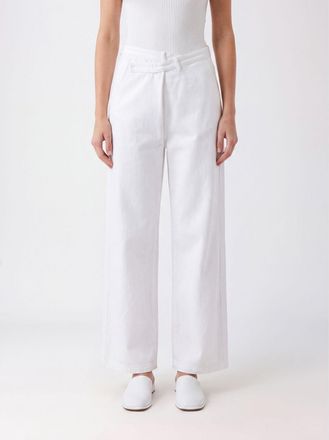 Darkpark Pantaloni a gamba larga a vita alta in misto cotone e Tencel