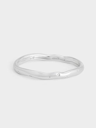 Charles & Keith Ottilie Crystal Sculptural Bangle