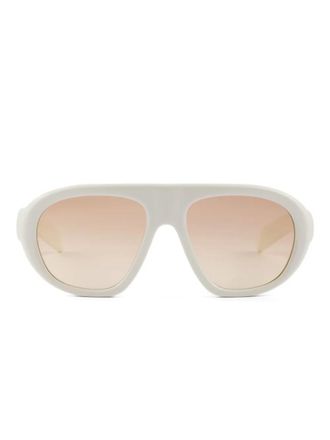 Prada Occhiali da sole con montatura stile pilota - Bianco