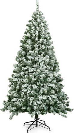 Costway Costway &Aacute;rbol De Navidad Artificial De 180cm Con Soporte De Metal,agujas De Pvc De 928 Puntas,nieve Decorativa Navidad Para Hogar Oficina Fiesta