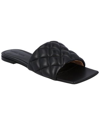 Bottega Veneta Womens Lambskin Leather Padded Flat Sandal (Authentic Pre- Loved)