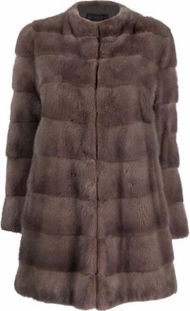 BLANCHA Bruine bontjas van nerts - Dames - Jassen - Bruin - S - Jassen