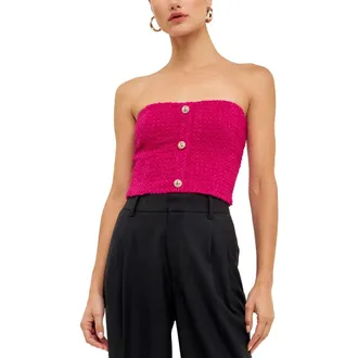 endless rose Strapless Crop Top in Berry at Nordstrom Rack, Size X-Small