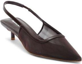 Abound Landria Slingback Kitten Heel Pump in Brown Chocolate at Nordstrom Rack, Size 9.5