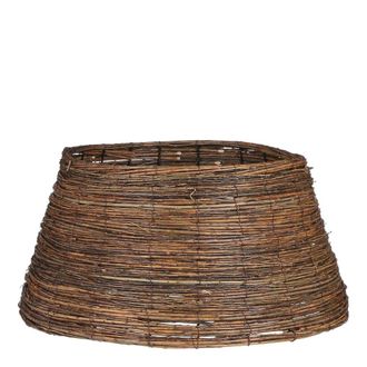 MiCa Decorations Falda de &aacute;rbol de navidad willow marr&oacute;n h26xb55xl55cm