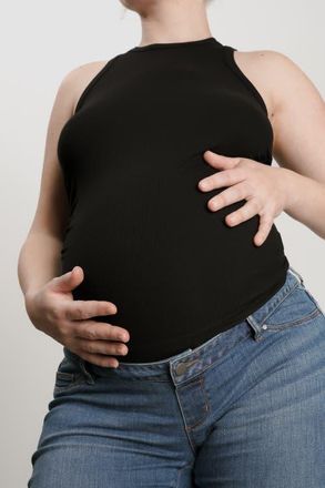 Nom Maternity The Ribbed Maternity Tank in Black at Nordstrom, Size X-Small