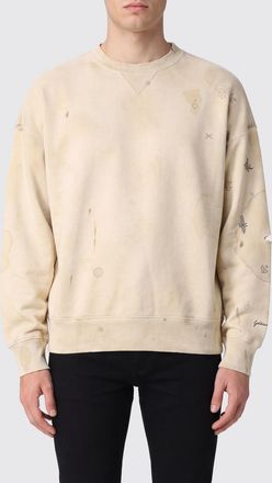 Golden Goose Crewneck Graphic Print Cotton Jumper with Dropped Shoulders