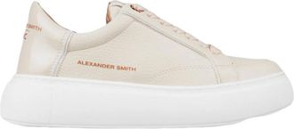 Alexander Smith Beige Eco Greenwich Sneakers Stijlvol Ontwerp - Dames - Sneakers - Beige - 37 EU - Leer - Schoenen