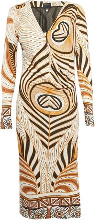 Cavalli Abito a maniche lunghe con stampa - Bianco