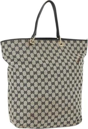 Gucci Pre-owned Tote Bags, female, Blue, Size: ONE SIZE Pre-owned Canvas Tote