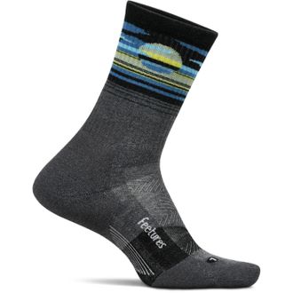 Feetures Trail Max Cushion Mini Crew Socks Gray XL