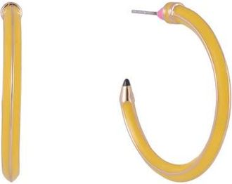 Hallmark Pencil Hoop Earrings in Yellow at Nordstrom