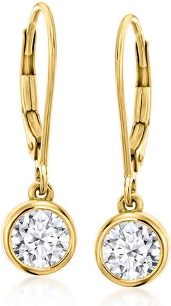 Ross-Simons Lab-Grown Diamond Drop Earrings in 18kt Gold Over Sterling