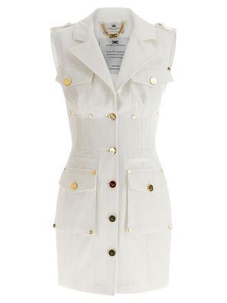 Elisabetta Franchi White Double-breasted dress
