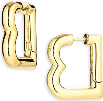 Balenciaga Eisa B Hoop Earrings in Archive Shiny Gold 0127 at Nordstrom