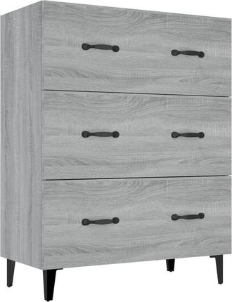 vidaXL Sideboard Grey Sonoma 69.5x34x90 cm Engineered Wood Vidaxl