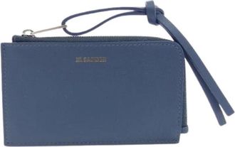 Jil Sander Tweedehands leren portemonnees - Heren - Vintage Accessoires - Blauw - ONE Size - Leer - Vintage