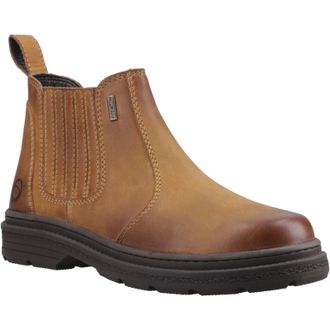 Cotswold Bisley Leren Herenschoenen in Tan Enkellaarsjes