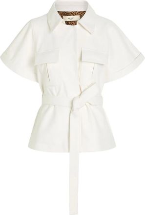 Skiim belted-waist flap-pocket jacket - women - Fabric - 40 - White