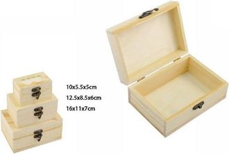 Trade Shop Trade Shop - Set 3 Scatole In Legno Decoupage Portagioie Matrioska Cofanetto 74015a Ly-10298