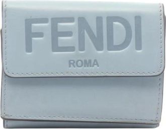 Fendi Pre-owned Leather Wallet - Dames - Vintage Accessoires - Blauw - ONE Size - Leer - Vintage