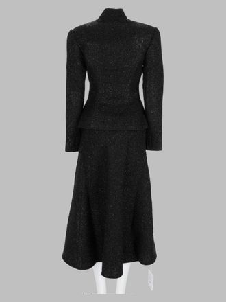 Self Portrait Metallic Boucl&eacute; Midi Dress - Black