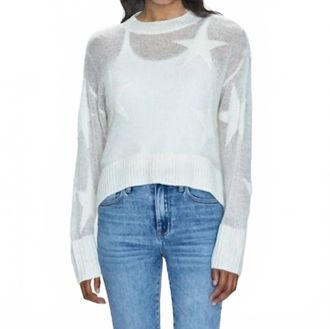 Pistola Denim Joslyn Star Crewneck Pullover Sweater In Ivory Star