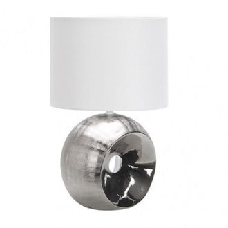 Fabrilamp Sobremesa Ceramica Ea 1xe27 Cromo Pantalla Blanca 52x30x30 Cm