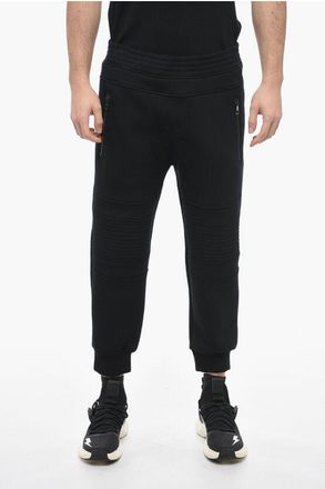 Neil Barrett Skinny neopreen bikerbroek met lage taille in zwart