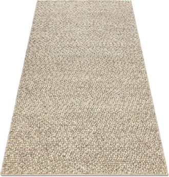 RugsX Rugsx - Alfombra De Lana Tahar 99005g Gris / Beige - Tejida A Mano Bucle, Uniforme Grey 120x180 Cm