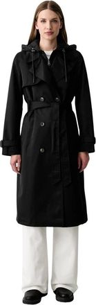 DKNY Dubbele-knoop trenchcoat - Dames - Trenchcoats - Zwart - L - Jassen