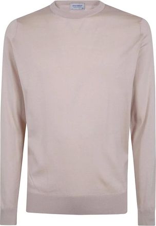 John Smedley Truien & Vesten, Heren, Bruin, XL, Katoen, Rowland Ronde Hals Trui