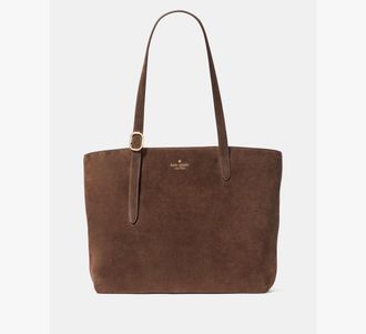 Kate Spade New York Womens 454 Suede Large Tote Bag in Brown | Suede