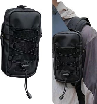 Generic Men Sling Bag, Waterproof Travel Purse Rucksack, 12 Inches Cross Body Sling Bag with Adjustable Strap, Durabled Oxford Fabric Shoulder Pack with Anti-