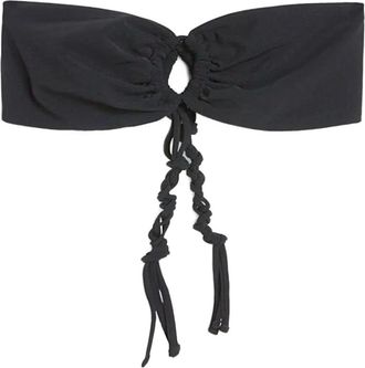 Jil Sander Tangle bandeau bikinitop met geknoopt detail - Zwart